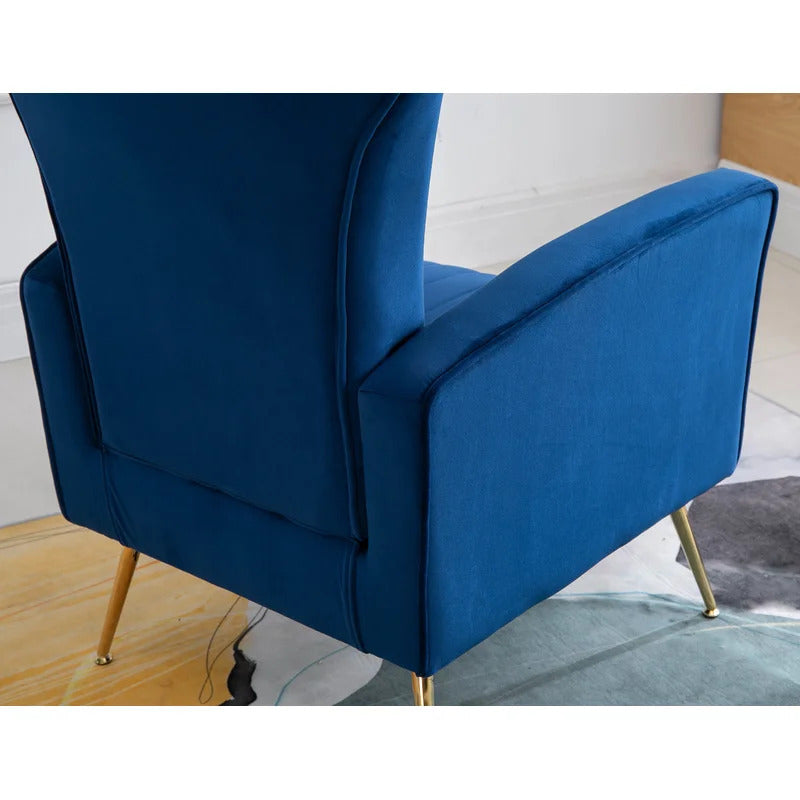 Wing Chair: Fliptak 24.5'' Wide Velvet Wingback Chair