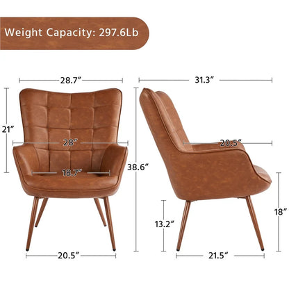 Wing Chair: Michele 28'' Wide Tufted Wingback Chair