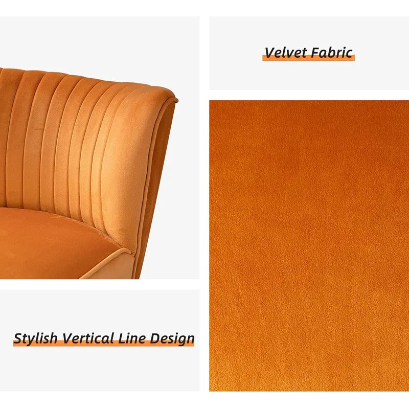 Wing Chair: Reshion 21.2'' Wide Velvet Wingback Chair