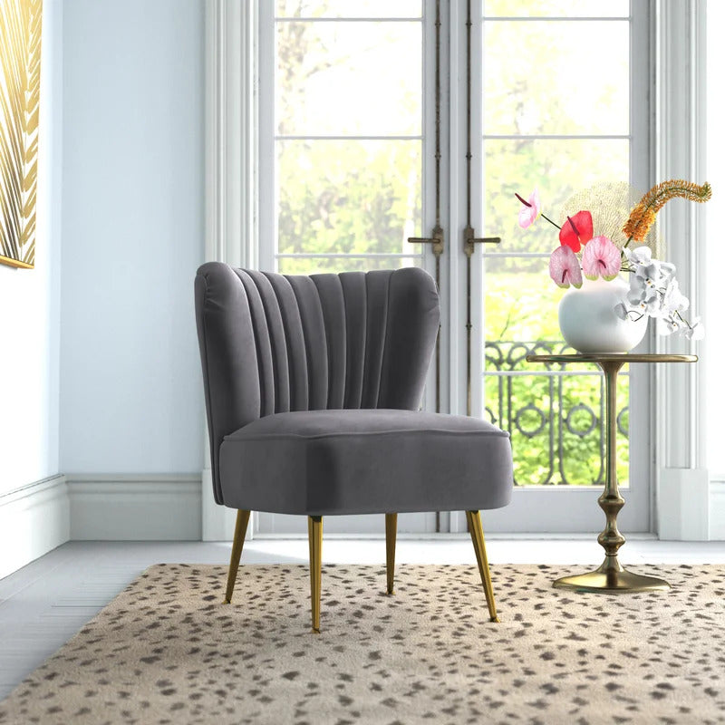Wing Chair: Ritaro 22.5'' Wide Velvet Wingback Chair