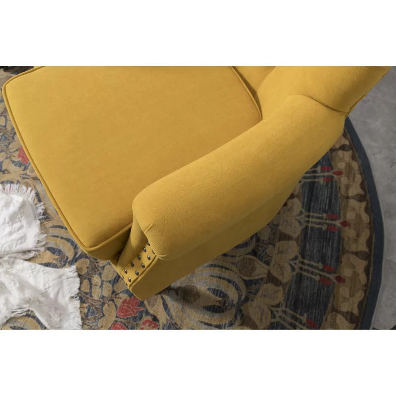 Wing Chair: Turgan 29'' Wide Velvet Wingback Chair