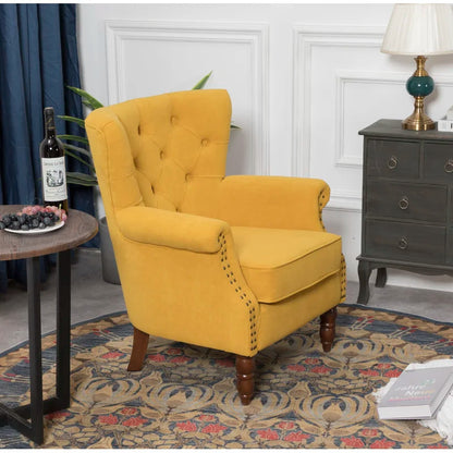 Wing Chair: Turgan 29'' Wide Velvet Wingback Chair