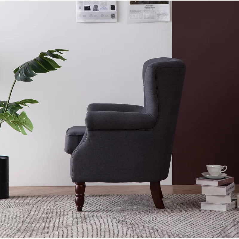 Wing Chair: Turgan 29'' Wide Velvet Wingback Chair