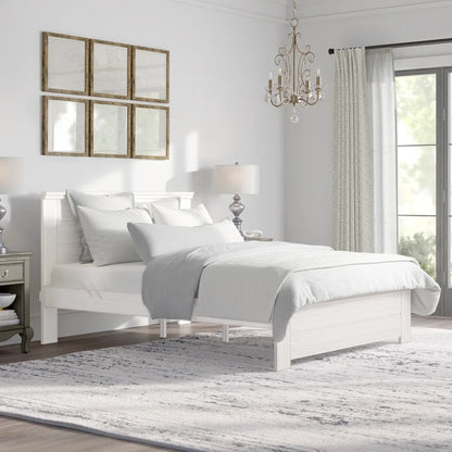 Wooden Bed: Evoque Solid Wood Platform Bed