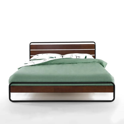 Wooden Bed: Vitano Low Profile Wood Platform Bed