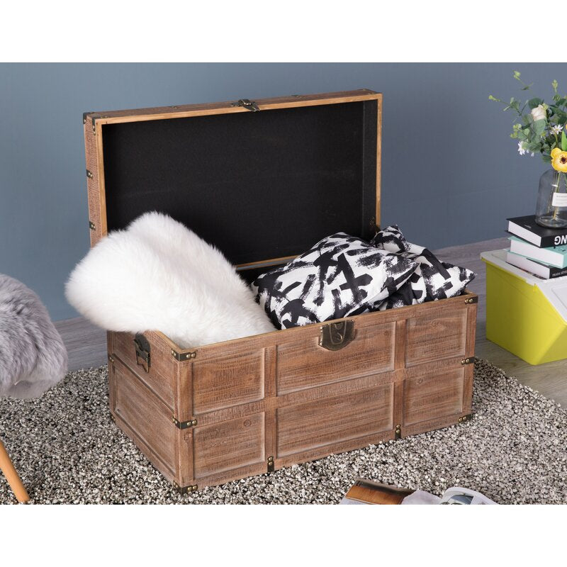 Wooden Box : 2 Piece Blanket Storage Box