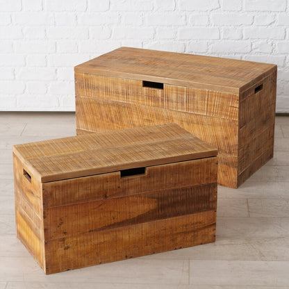 Wooden Box : 2 Piece Set of Storage Box