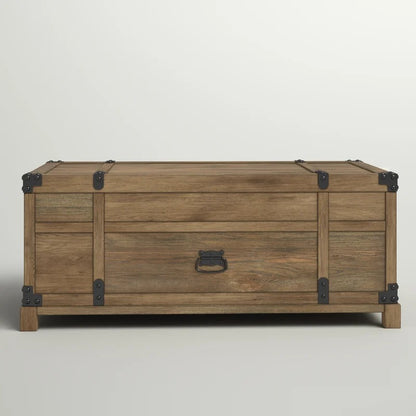 Wooden Box : Modern Lift Top 4 Legs Wooden Box With Storage