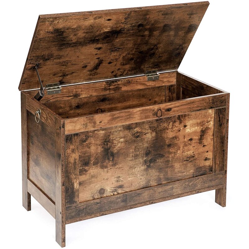 Wooden Box : Rustic Brown Storage Cabinet