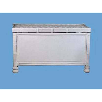 Wooden Box : Sheesham Solid Wood White Storage Box