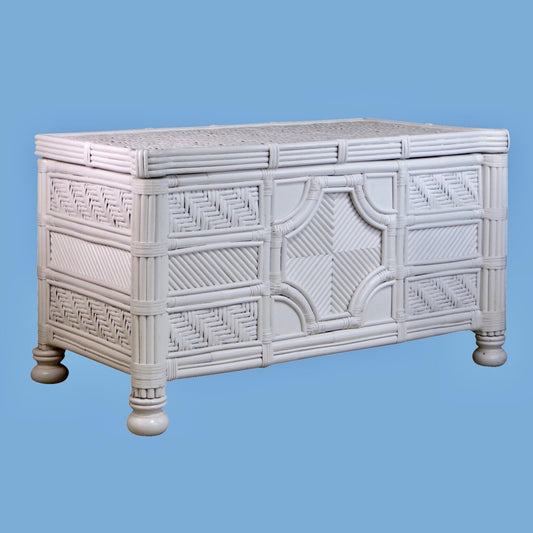 Wooden Box  Sheesham Solid Wood White Storage Box