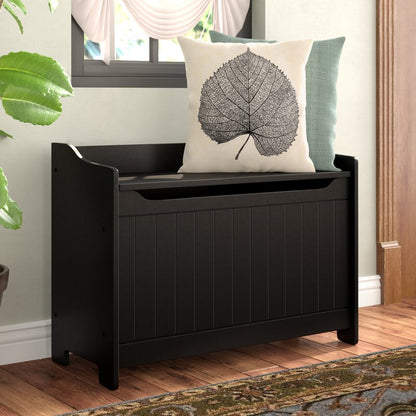 Wooden Box : Solid Wood Black Storage Box
