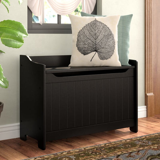 Wooden Box : Solid Wood Black Storage Box