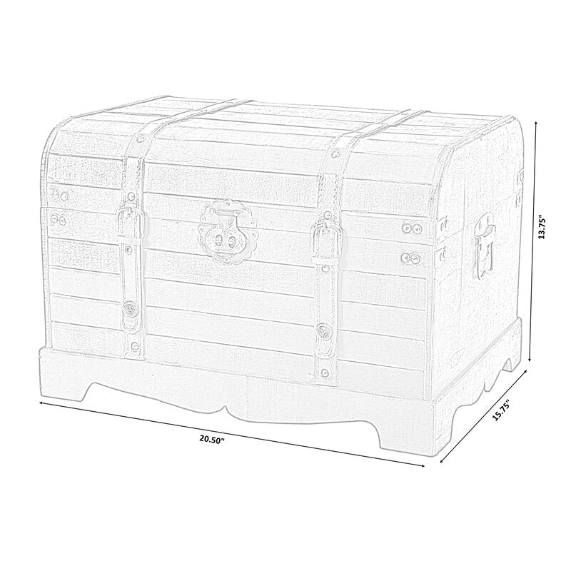 Wooden Box : Traditional Style Brown Storage Box