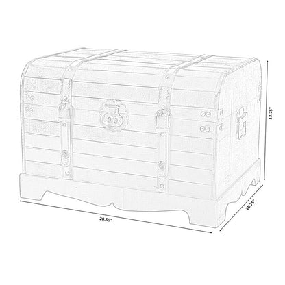 Wooden Box : Traditional Style Brown Storage Box