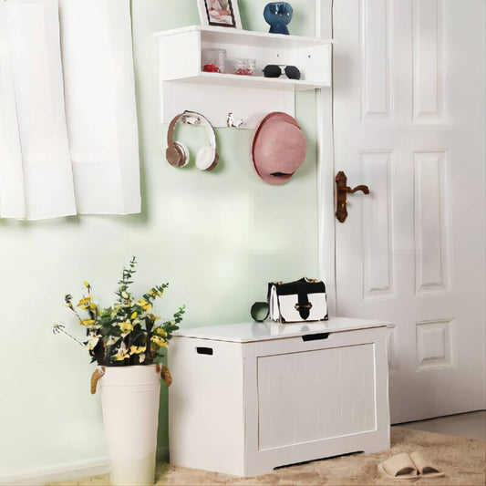 Wooden Box : White kevin Wooden Storage Box