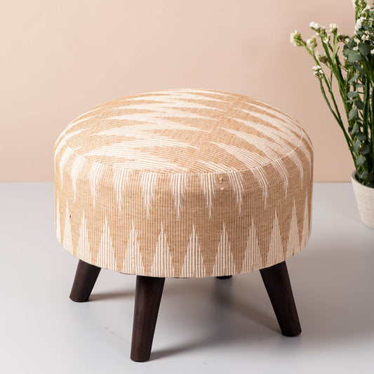 Wooden Ottomans: Cream & Beige Ottoman