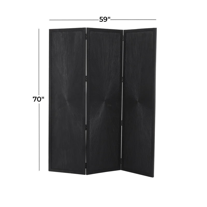 Wooden Partition 70'' H 3 - Panel Folding Wooden Partition