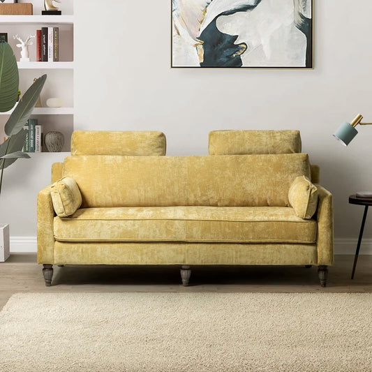 Wooden Sofa: Lexan Wooden 75'' Square Arm Sofa
