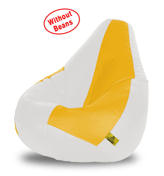 Bean Bag: 3XL WHITE&YELLOW BEAN BAG-COVERS(Without Beans)