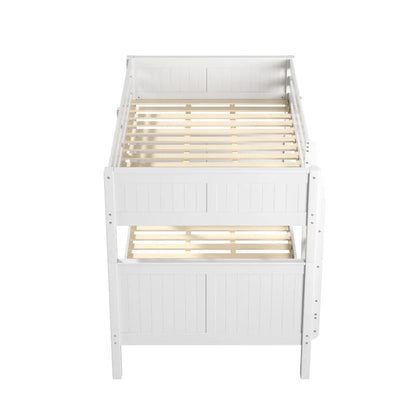Kids Bed: Full Solid Wood Standard Bunk Bed with Trundle