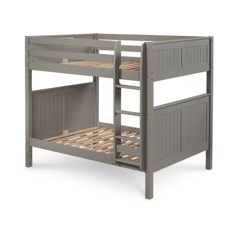 Kids Bed: Full Solid Wood Standard Bunk Bed with Trundle