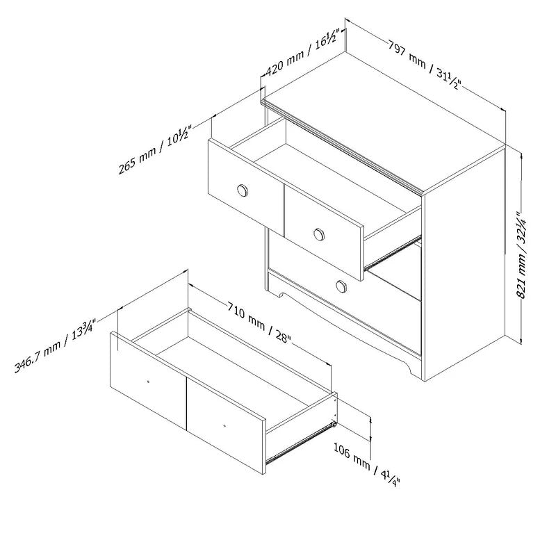 kids chest of drawers : 3 Drawer Chest