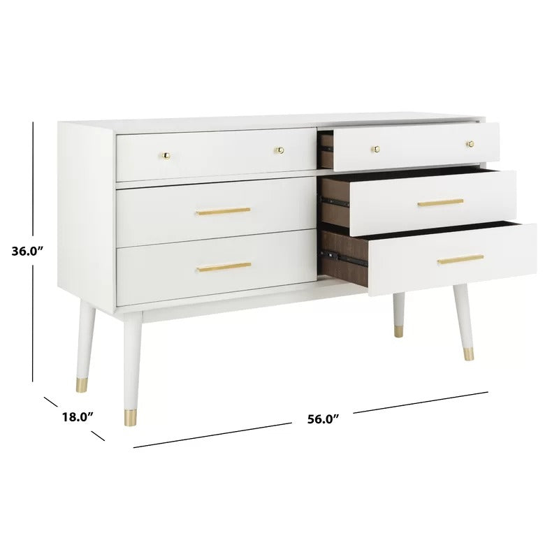 kids chest of drawers : Bridgeview 6 Drawer 56'' W Dresser