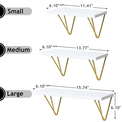 kitchen Shelves : 3 Piece Floating Shelf (Set of 3)