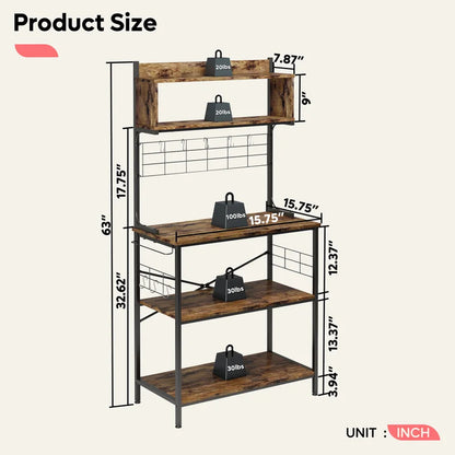 kitchen racks: 31.5'' Steel Standard Baker's Rack 