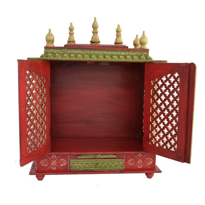 Mandir: Rajasthani Ethnic Handcrafted Wooden Temple/Mandir/Pooja Ghar/Mandapam