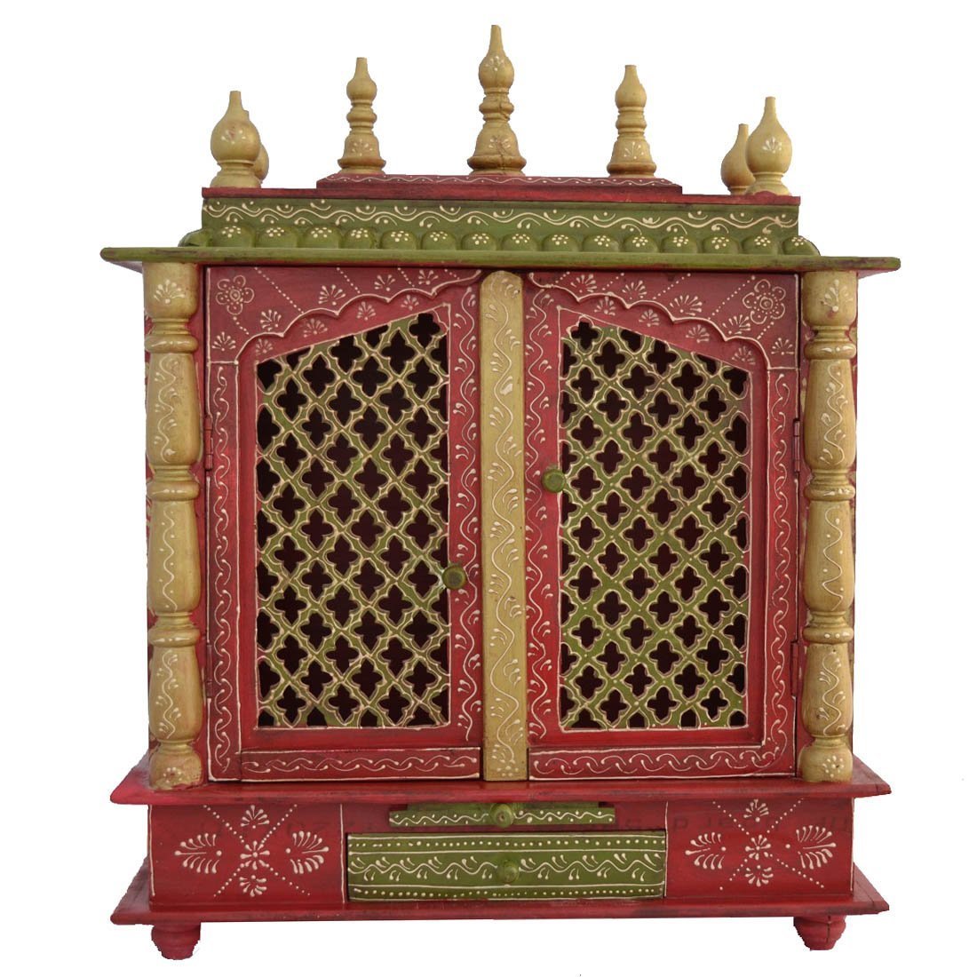 Mandir: Rajasthani Ethnic Handcrafted Wooden Temple/Mandir/Pooja Ghar/Mandapam